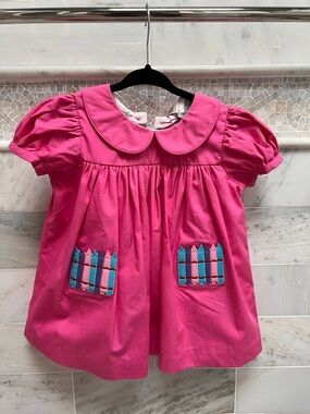 Cotton On Kids Pink Peter Pan Collar Cotton Dress 18m